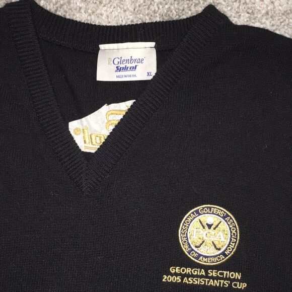 Import Scottish LambsWool blend Tight fit PGA Georgia Golf Sweater vest XL - Picture 1 of 5